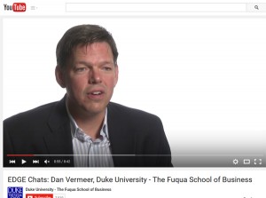 Video: Dan Vermeer, executive director, EDGE, Fuqua School of Business, Duke University