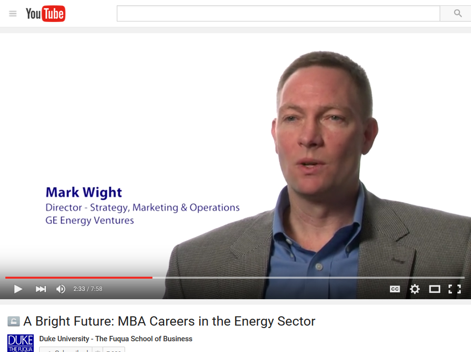 Video: A Bright Future: MBA Careers in the Energy Sector