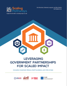 Scaling Pathways, Government Partnership Theme Study